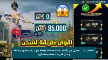 12000+ UC.. احصل على شدات PUBG Mobile 2025 مع بندقية المومياء M4 وعش تجربة المغامرة المثيرة
